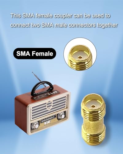 Adaptador Conector SMA Hembra a Hembra, 4 Unidades miniatura 3