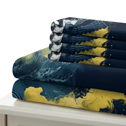 Parure de lit enfant motif aigle 3D avec fermeture éclair pour lit super king