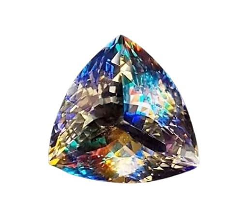 Generic 70 CT Rainbow Color Trillion Cut Natural Mystic Topaz Certified Loose Gemstone Jewellery for Women