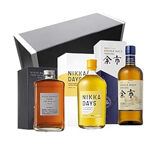 Vinaddict Geschenkbox – Japanische Whiskys: Nikka From the Barrel, Nikka Days & Yoïchi Single Malt.