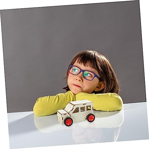 Totority Brinquedo De Construção De Carro De Madeira Modelo De Veículo De Vento Para Crianças Faça V