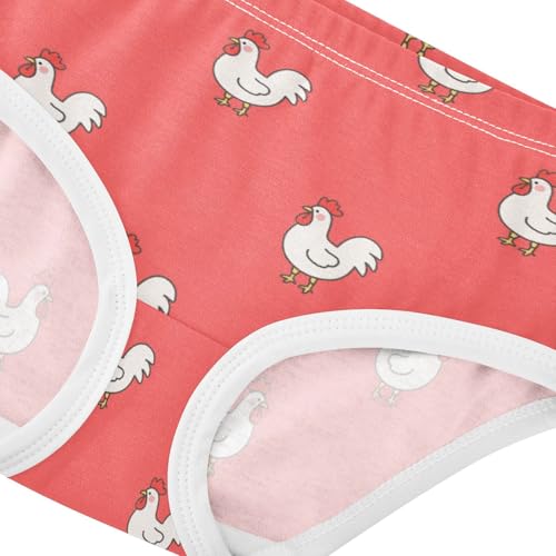 Girls' Underwear Cute Bird Chicken Red Toddle Brief Panties 23014804