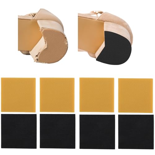 Fukaisu 8pcs Patchs Talons Hauts Embouts Caoutchouc Semelles Réparation Carrés