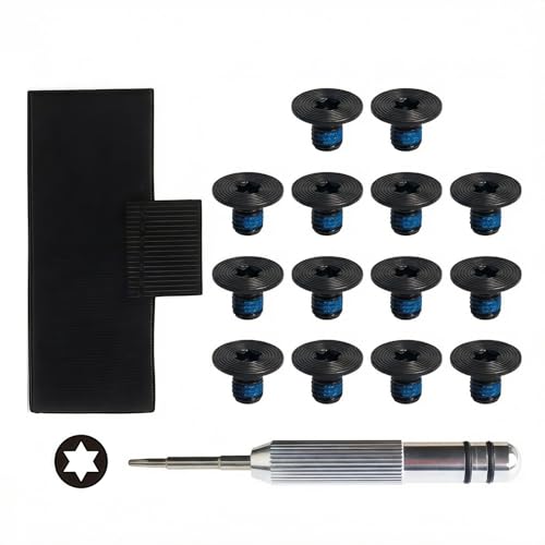 Eifuday Minimalist Wallet Repair Kit Compatible with Ridge Wallets, 16 Pcs Replacement Parts Include T-Shaped Elastic Band, 14 Screws and Screwdriver for Men's Metal RFID Front Pocket Card Holder