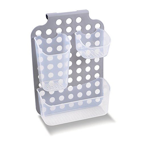 madesmart Adjustable Hanging Storage - 3 Bins - Frost Grey |Small, Medium & Large | CABINET COLLECTION | Over The Door Organizer | Space Saving | BPA Free