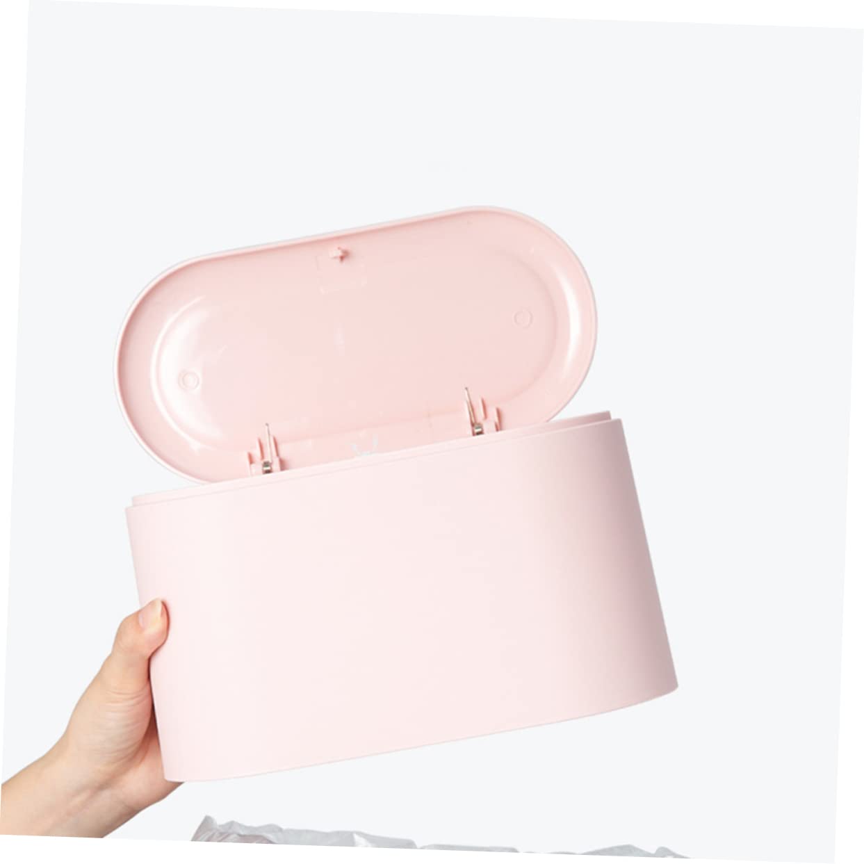 MAGICLULU Elegant Touchless Desktop Waste Bin Compact Slim Lid Trash Can Perfect for Office Home