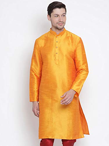 Image of VASTRAMAY Men's Cotton Silk Blend Kurta
