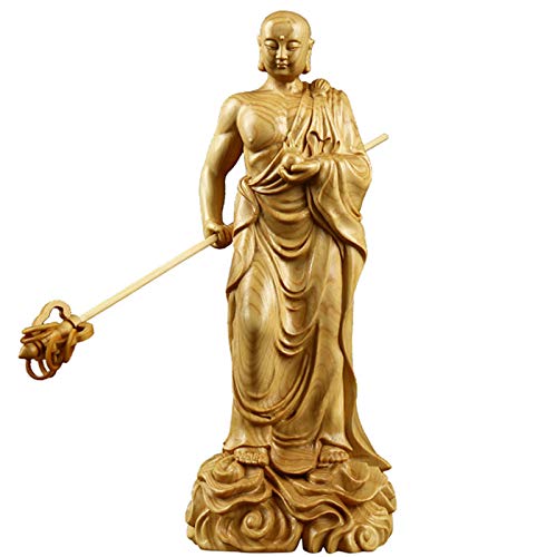Statuette, Statue/Ornamenti Feng Shui, Ksitigarbha Bodhisattva Statua per Decorazioni per la casa, Statuette di Buddha Sculture Ornamenti, Meditazione Religione Decorazione per Ufficio Domes
