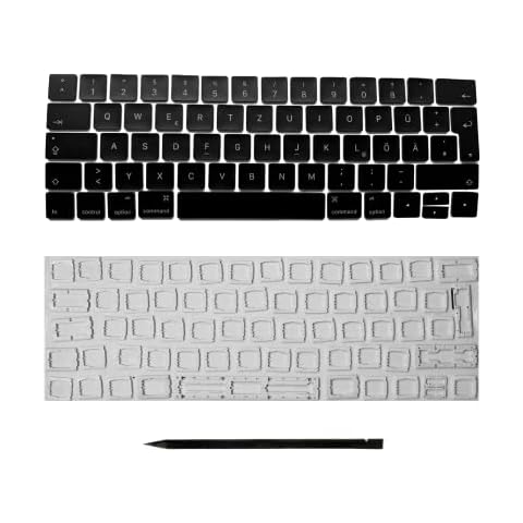 Generisch Ersatztaste & Scharniere für MacBook Pro 13" 15" (2016-2017) A1706 A1707 DE-Layout QWERTZ Cover