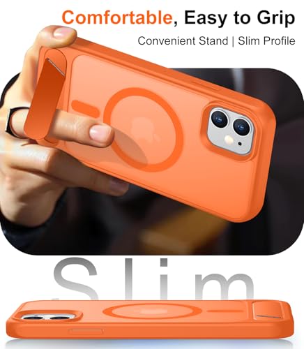 Image of Magnetic Compatible with iPhone 11 Phone Case, [Built-in Invisible Kickstand][Compatible with MagSafe] [Military Grade Shockproof] Slim Translucent Matte Phone Case for iPhone 11 6.1 inch
