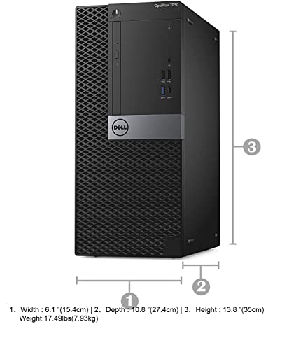 DELL 7050 Mini Tower Intel DDR4 NVMe SSD + 2TB HDD AX200 Built-in Wi-Fi 6 BT Dual Monitor Support Wireless Keyboard and Mouse Win10 Pro (Renewed) - Image 4