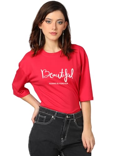 Image of KOTTY Quirky Printed T-Shirt for Women | Fun & Playful | Casual Chillwear