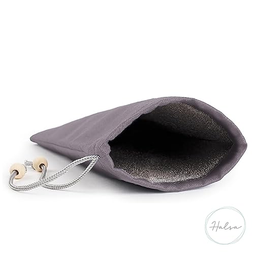 Image of Halsa EMF Shield Sleeve for Cell Phone - Signal Blocking Anti-EMP Pouch - Smartphone Protection Case Against Radiation, EMF, 5G, RFID - Grey - 4x8 Inch Fits Most Phones