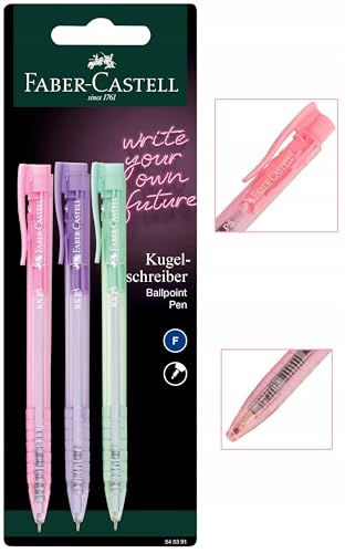 Faber-Castell 545391 - Blister 3 Boligrafos RXP5-0,5mm - Rosa, Violeta, Verde