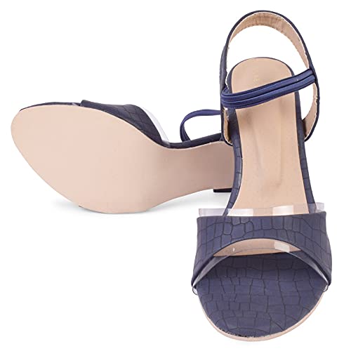 Image of XE Looks Cross Strap Block Heel Sandals for Women