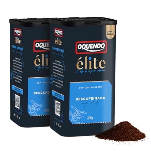 OQUENDO | Café Molido Descafeinado 800g | Sabor Intenso y Aroma Auténtico | El Mejor Cafe Molido | 2 paquetes de 400g
