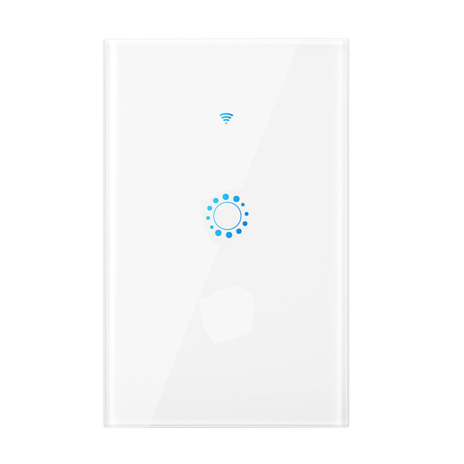 XJRJ WiFi Smart Light Wall Switch Tuya/Ewelink Interruptor Rectangle Touch Glass Panel Remote Control by Voice 1 Gang White Tuya