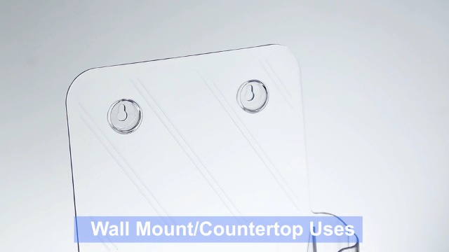 FixtureDisplays Clear Wall Mount Literature Holder - 4x6 Inch Brochure Pocket With Double-Sided Tape