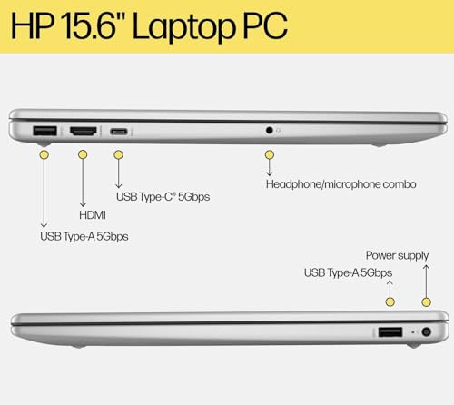 Image of HP 15.6 inch Laptop Computer for College Student Home Study & Business, 32GB DDR4 RAM, 1TB PCIe SSD, Intel Processor (Beat i3-1115G4), FHD, WiFi 6E, BT 5.3, Type-C, HDMI, Webcam, Silver, Windows 11 Pro