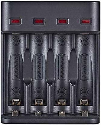 4 Slot Battery Charger for AA/AAA Batteries NiMH Battery Charger USB Universal Rechargeable Battery Charger