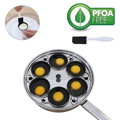 Egg Poacher Pan - Stainless Steel Poached Egg Cooker – Perfect Poached Egg Maker – Induction Cooktop Egg Poachers Cookware Set with 6 Nonstick Large Silicone Egg Poacher Cups 3 Gallery Image
