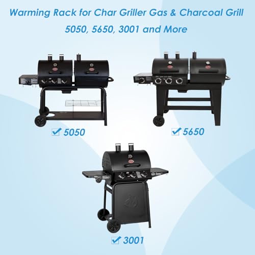 Image of Warming Rack Grill Parts for Char Griller 5050, 3001, 5650, 5072, Grill Rack for Char Griller Replacement Parts 5050, Warming Grate for Char Griller Parts 5650