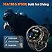 KOSPET Tank T4 Smart Watch for Men, Full Stainless Steel, 6 Satellite GPS & Offline Maps, 100M Waterproof 45m Freediving, 50-Day Battery, Bluetooth Calls, 24/7 Heart Rate/Sleep Monitor