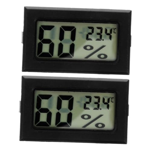CIYODO 2Pcs Mini Digital Thermometer and Hygrometer Compact Indoor Humidity with Display for Home Use Easy Installation and Accurate Readings