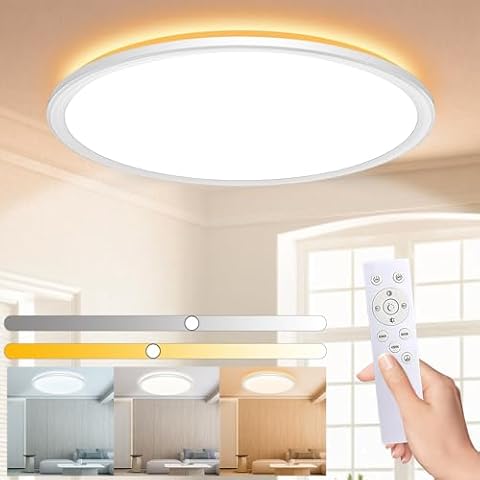 LQIKARL Dimmable LED Ceiling Light with Remote Cover