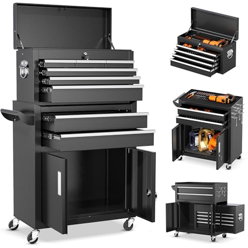 INTERGREAT 8-Drawers Rolling Tool Chest, Assembled Tool...