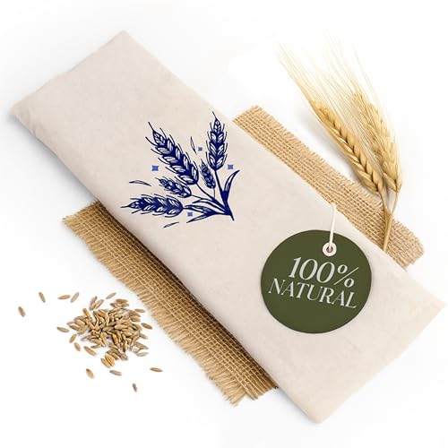 Dreamzie – Körnerkissen Mikrowelle mit 100 % natürlichen Weizenkörnern – Wärmekissen 20x53 cm – Alternative zum Kirschkernkissen