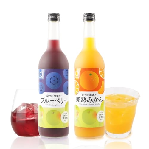 紀州の梅酒とブルーベリー 約720ml ・完熟みかん梅酒 約720ml セット
