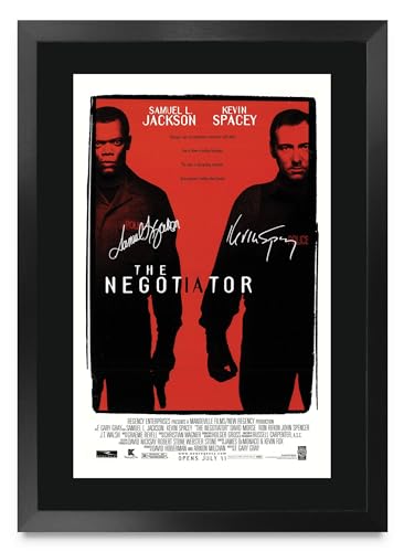 Los regalos de El Negociador 1998 cartel con firma impresa para fans de Samuel L Jackson