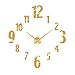 Produktbild Dekorative Wanduhr,Evansamp Amerikanische Kreative Digitale Diy Wanduhr Spiegel Wanduhr Dekoration(Gold)