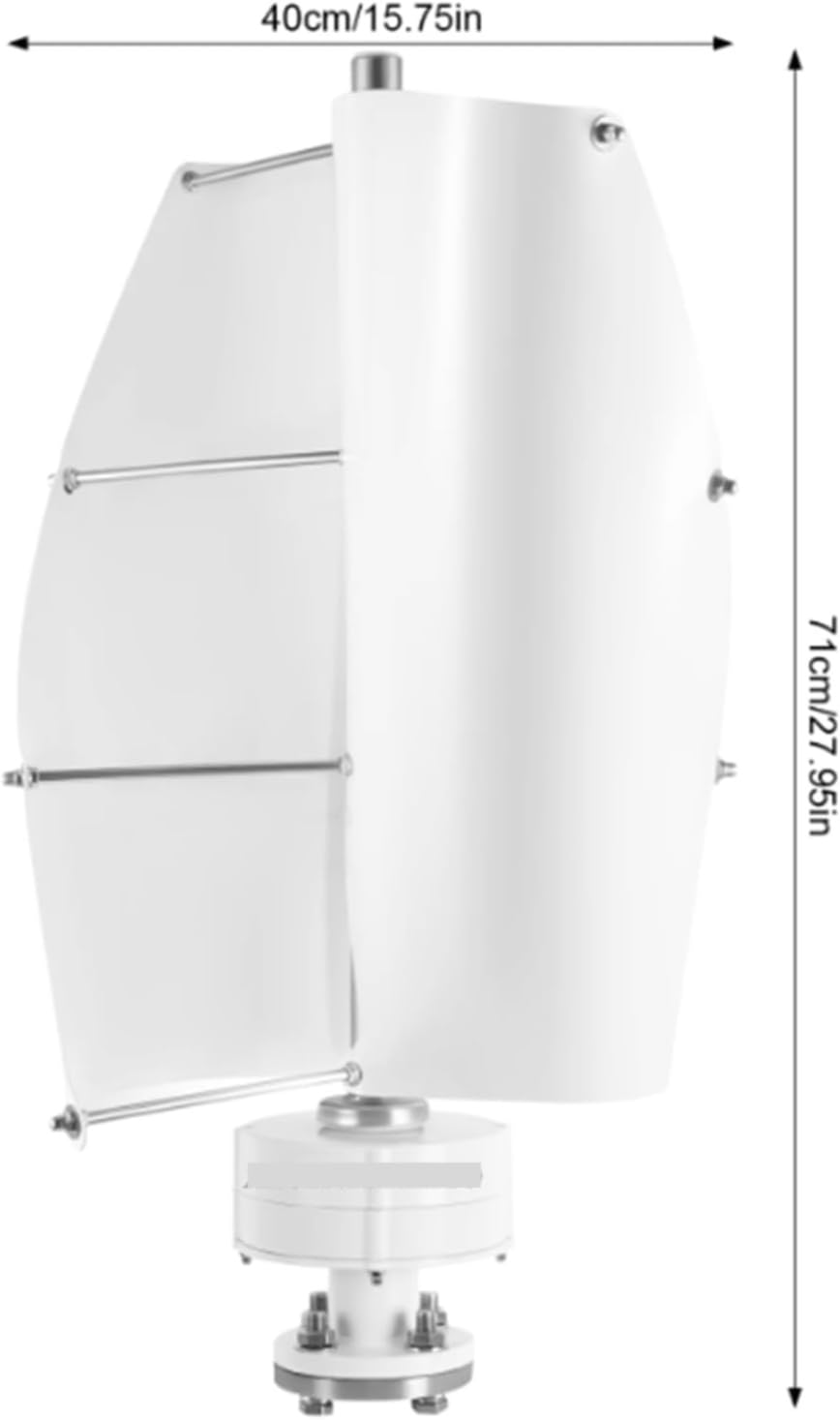Kit generatore eolico ad asse verticale Maglev per uso domestico da 2000 W, 12 V-48 V, 2 pale a spirale con controller, per funzionamento fuori rete.