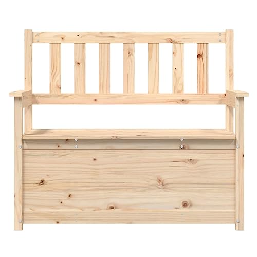 Banc en pin massif robuste et durable à dossier boisé - 8