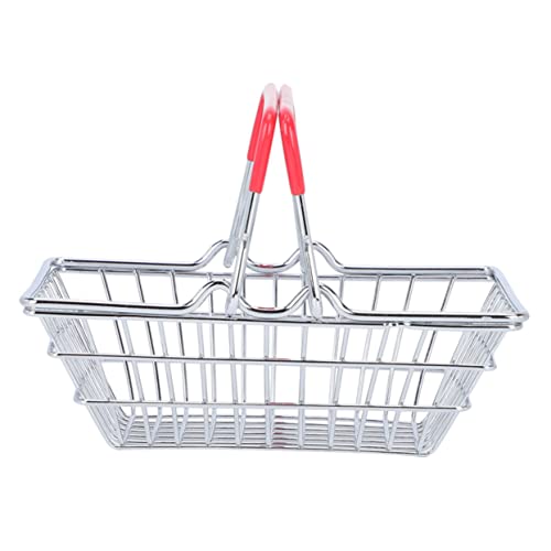 UPKOCH Mini Cesto De Compras Mini Cesto De Arame De Metal Mini Cesto De Compras De Arame Cesto De Co