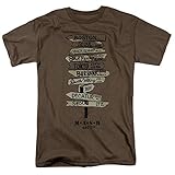 Mash Fingerpost T Shirt & Exclusive Stickers (X-Large) Safari Green