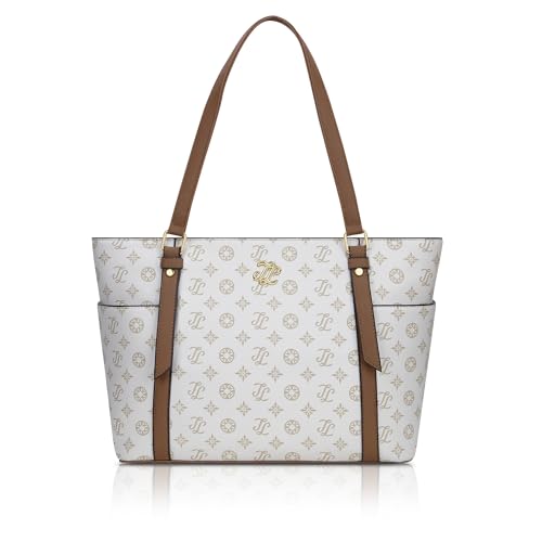 Image of Lavie Signature Women's Harisburg Monogram Tote Laptop Bag | Tote Laptop Bag for Work | Ladies Purse | Stylish Shoulder Bag | Gift for Women