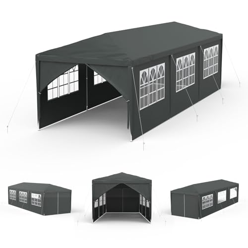 Aufun Pavillon 3x9 m Partyzelt mit 8 abnehmbaren Seitenwänden...