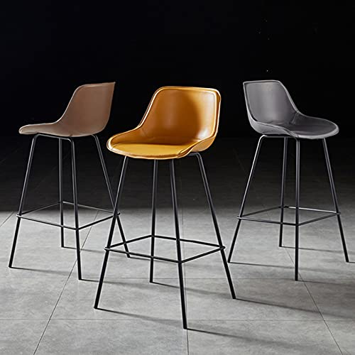 Tabouret de bar haut 75 cm design rétro avec pieds en métal lot de 2 - 3