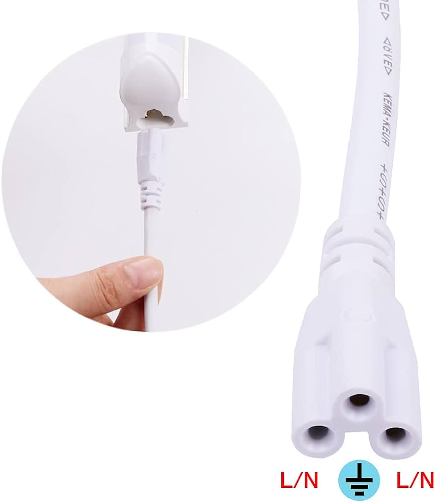 Amazon | 30CM 0.3Mケーブル LED蛍光灯用ケーブル 器具一体型用コード