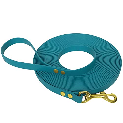 bio-leine sehr leichte Biothane Welpenleine, 2 bis 15m - 9mm Hundeleine für Welpen und kleine Hunde I wasserabweisend & schmutzabweisend I 4m Leine mit Handschlaufe in Lagune