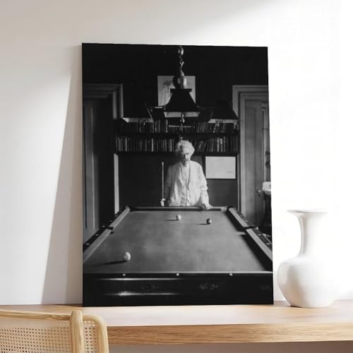 Impression sur toile Mark Twain billard 50x76 cm pour bureau - 7