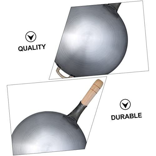 Cabilock Wok de acero con mango de madera y recubrimiento antiadherente miniatura 5