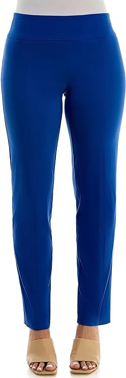 Zac & Rachel Women's Millennium Fabric Pull-On Slim Leg Pant, Surf The Web, 14S