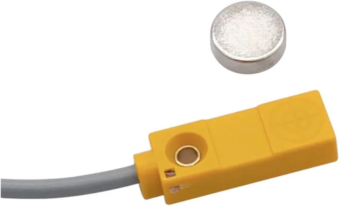 Proximity Sensor Mini Hall Square Switch Magnetic Switch Induction Magnet NPN PNP Normally Open 25mm Detection Distance(Hall PNP NO)