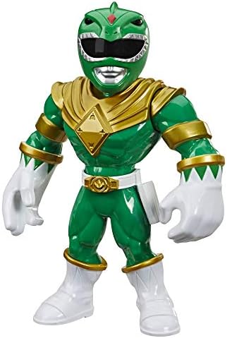 Power Rangers Playskool Heroes Mega Mighties Green Ranger 10-inch Figure, Mighty Morphin Collectible Toys, Kids Ages 3 and Up