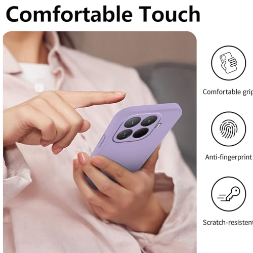 Coque OnePlus 12 silicone liquide violette avec protection caméra intégrée