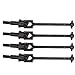 Alomejor RC Car 4Pcs Drive Shaft CVD Drive Shaft for HSP 94123/94108/94102 1/10 RC Car Part Spare Parts Accessories (Black)